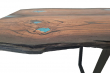 Bog Oak Dining Room Table Top Live Edge Hardwax Oiled (with Resin) 35mm By 980mm By 2560mm TB007 6