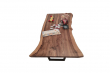 European Walnut Dining Room Table Top Live Edge UV Lacquered (with Resin) 35mm By 810mm By 1710mm TB032 5