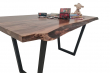 European Walnut Dining Room Table Top Live Edge UV Lacquered (with Resin) 35mm By 850mm By 1470mm TB059 4