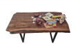 European Walnut Dining Room Table Top Live Edge UV Lacquered (with Resin) 35mm By 850mm By 1470mm TB059 6