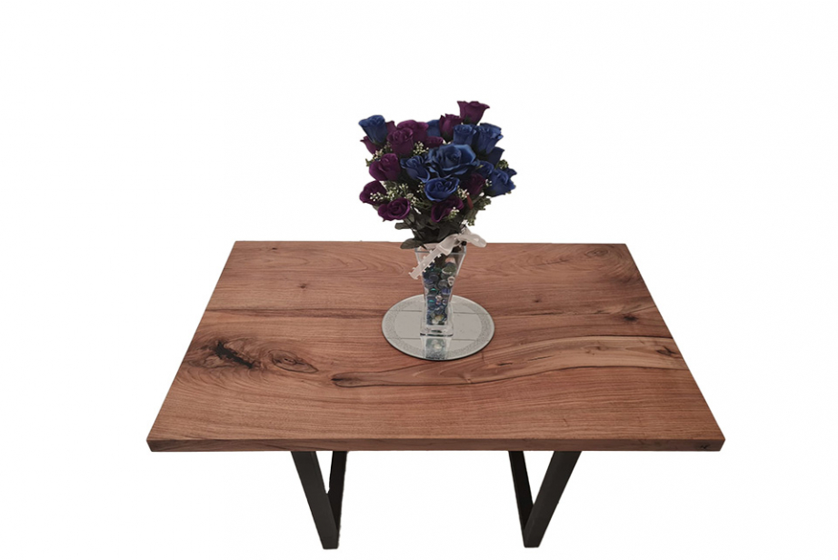 European Walnut Dining Room Table Top Straight Unfinished Edge 40mm By 720mm By 1040mm TB051 4
